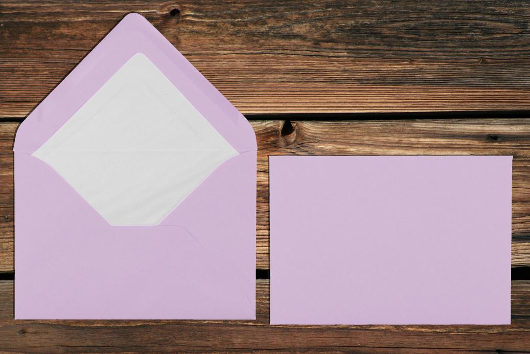 Briefhüllen mit Seidenfutter B6 125x176 mm Nassklebend Orchidee gerippt 100 g/qm